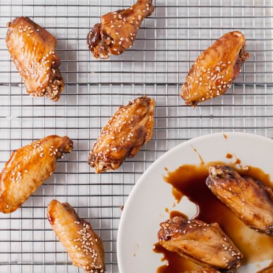 Baked Soy Sauce Sticky Wings - Recipe photo by contemplating sweets