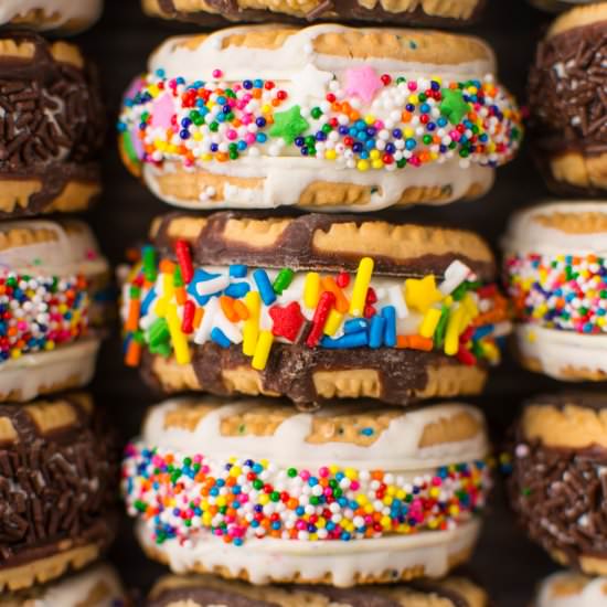 Cake Batter Ice Cream Sandwiches - Recipe photo by A baJillian Recipes