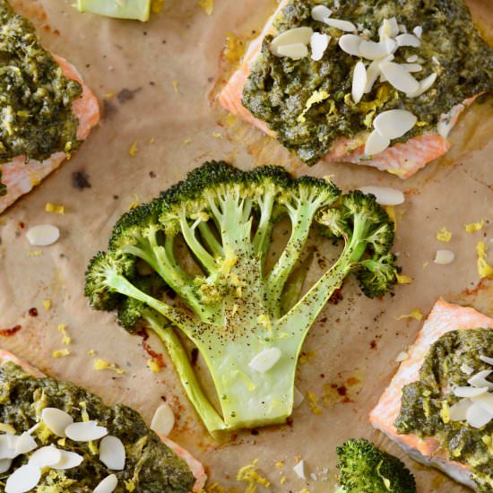 Herb Crusted Salmon with Broccoli - Recipe photo by realfoodwithdana