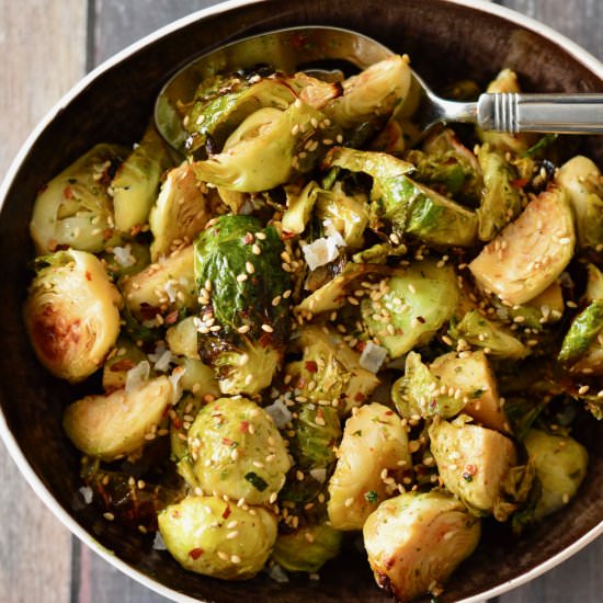 Sweet & Sour Brussels Sprouts - Recipe photo by realfoodwithdana