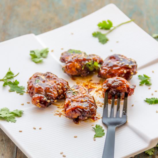Honey Lime Sriracha Chicken Poppers - Recipe photo by Priyanka DK