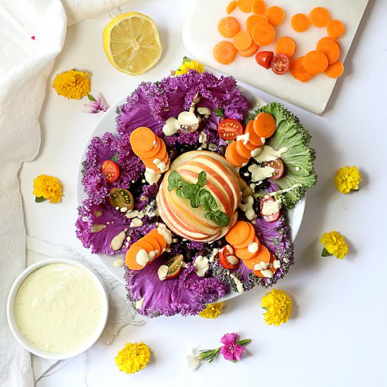 Savoy Cabbage Salad Tahini Dressing - Recipe photo by Delightful Mom Food