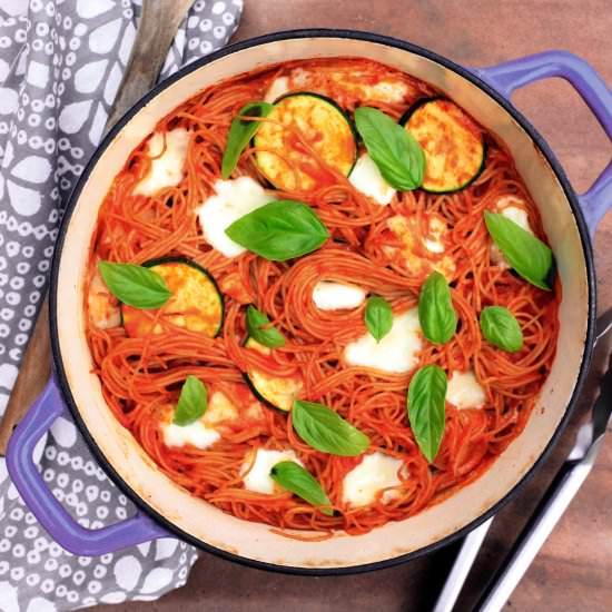 One-Pot Roasted Red Pepper Pasta - Recipe photo by spill the greens