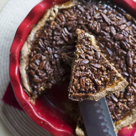 Bourbon Maple Pecan Pie - Recipe photo by FoodForNet