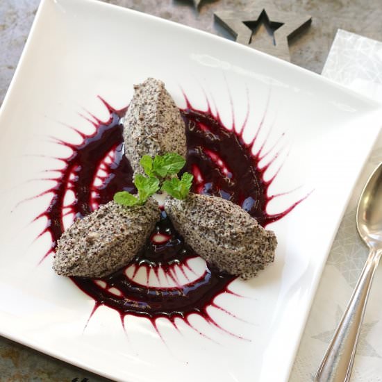 Poppy Seed Mousse & Wild Blueberry - Recipe photo by Narins World of Taste