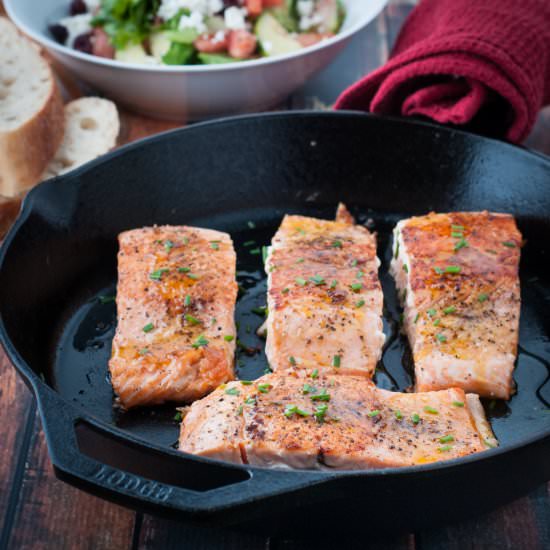 Seared Honey Orange Glazed Salmon - Recipe photo by photosandfood