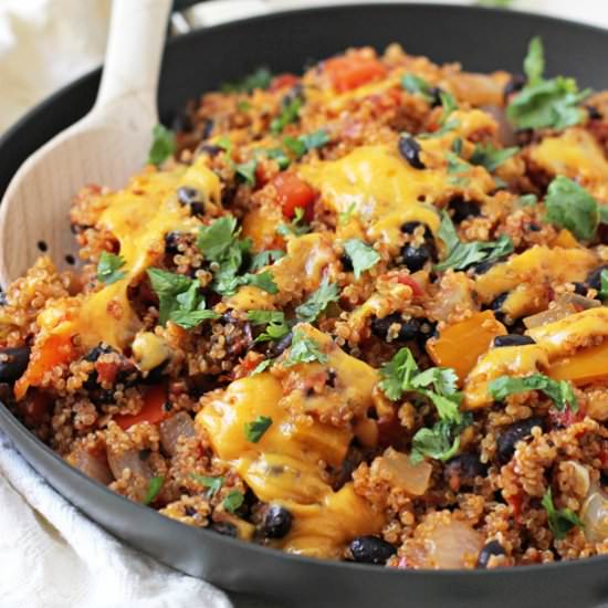 Stuffed Pepper Quinoa Skillet - Recipe photo by Cook Nourish Bliss