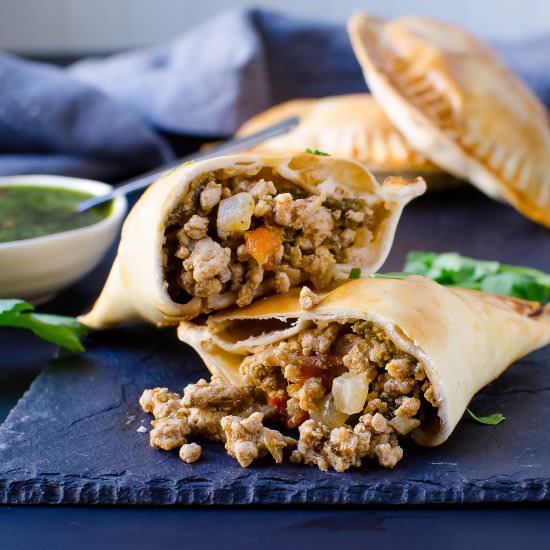 Hatch Chile Pork Empanadas - Recipe photo by garlic and zest