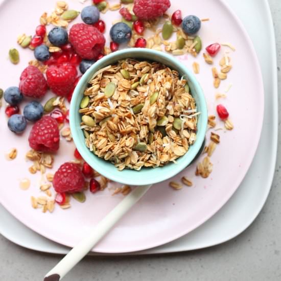 Oat + Pepita Toasted Muesli - Recipe photo by nourishmemum