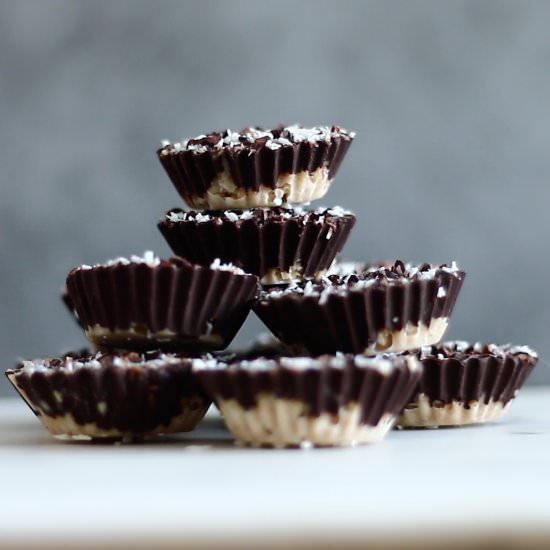 Dark Chocolate Coconut Cups - Recipe photo by thewhitechestnut
