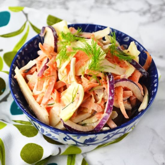 Fennel Slaw - Recipe photo by Inside the rustic kitchen
