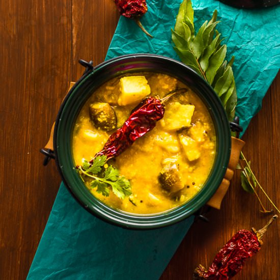 Brinjal Potato Dal - Recipe photo by KarthisKitchenStudio