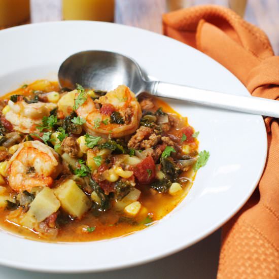 Shrimp & Chorizo Stew - Recipe photo by Eat Simple Food