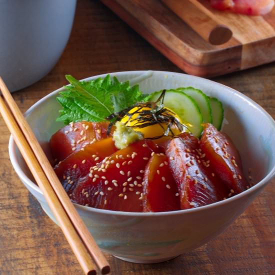 Soy Marinated Tuna Rice Bowl - Recipe photo by ricewitheverything