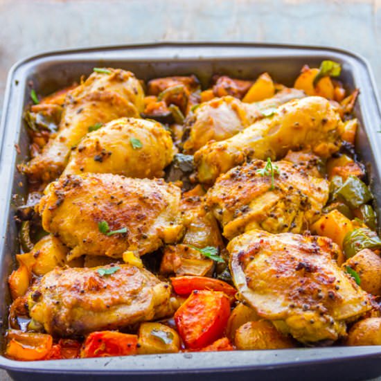 Indian Spiced Tray Baked Chicken - Recipe photo by Priyanka DK