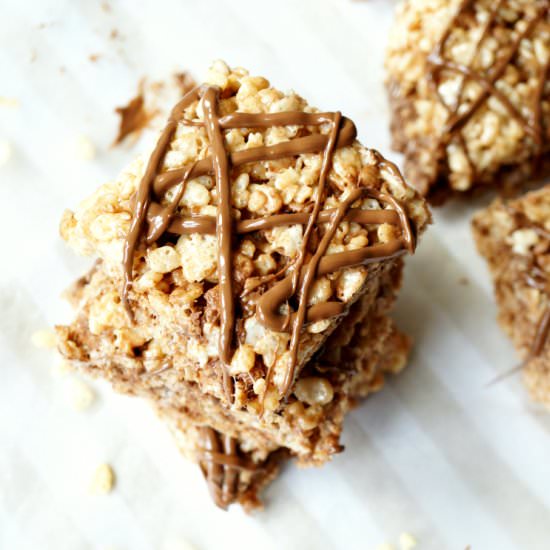 Nutella Rice Krispie Treats - Recipe photo by thebakingfairy