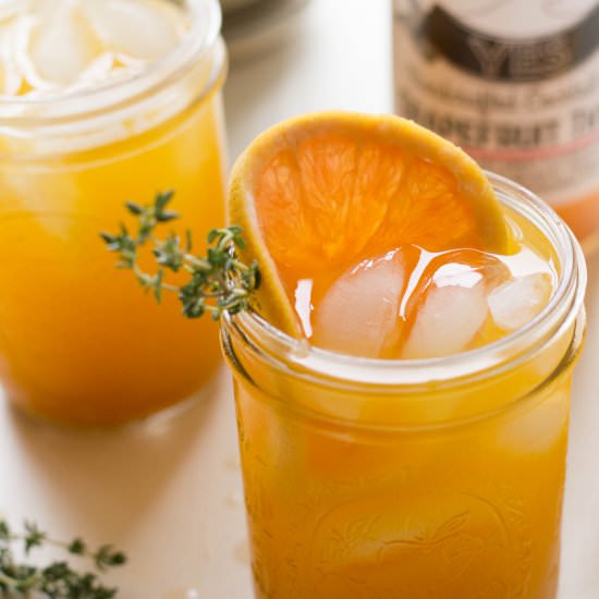 Grapefruit Thyme Turmeric Sparkler - Recipe photo by passtheplants