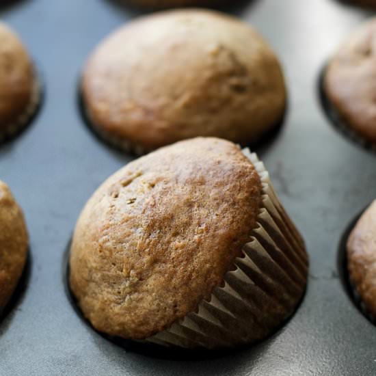 Healthy One Banana Muffins - Recipe photo by runningwithspoons