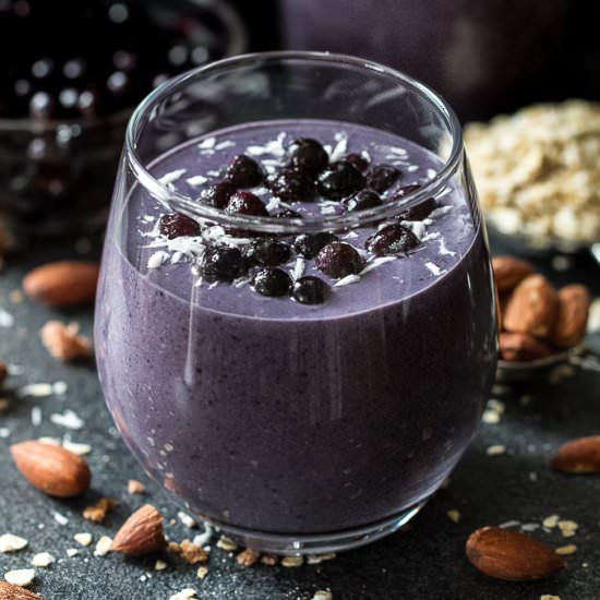Blueberry Muffin Breakfast Smoothie - Recipe photo by runningwithspoons