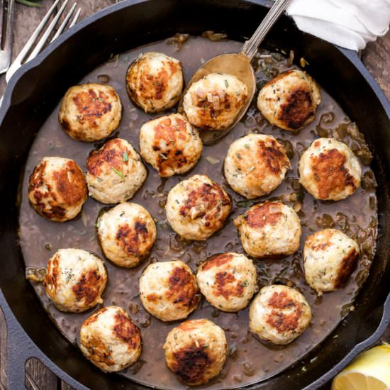 Lemon Rosemary Turkey Meatballs - Recipe photo by Recipe Runner