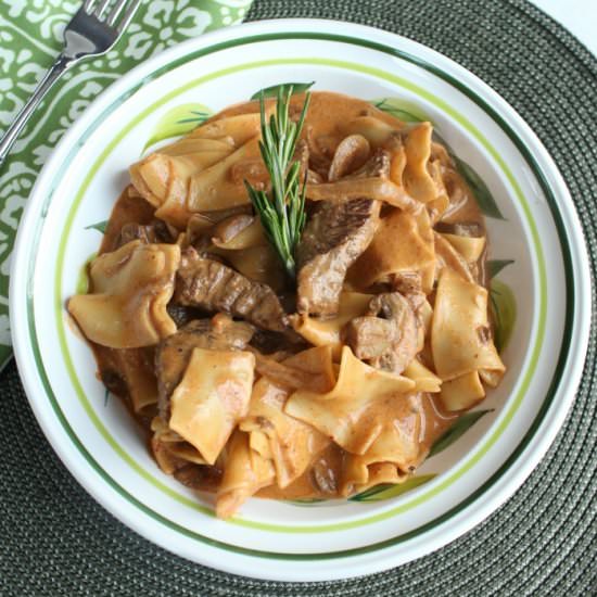Magyar Beef Paprikash - Recipe photo by Family Table Treasures