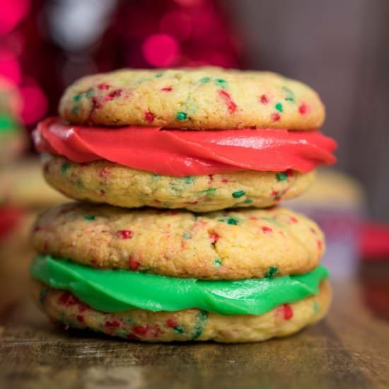 Funfetti Cookie Sandwiches - Recipe photo by LovePastaBlog
