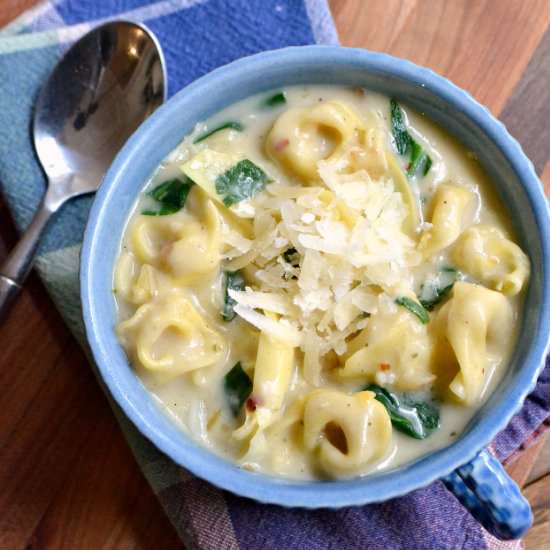 Creamy Spinach Artichoke Soup - Recipe photo by HelloLittleHome