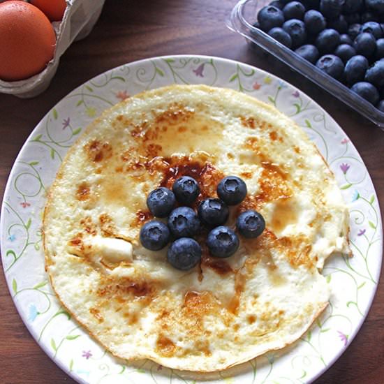 2 Ingredient Protein Pancakes - Recipe photo by abiteofinspiration