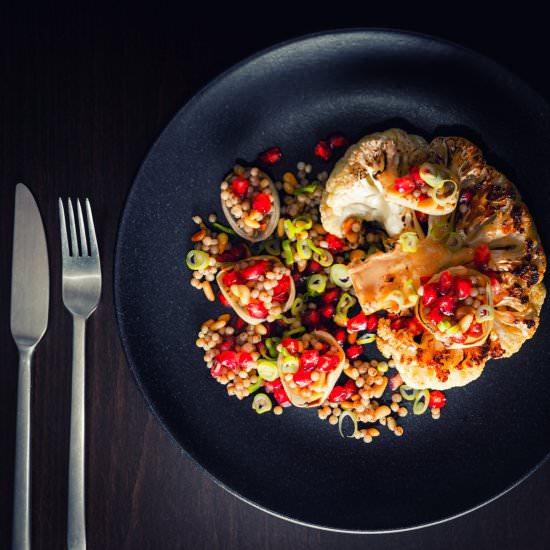 Persian Roasted Cauliflower Steak - Recipe photo by Brian Jones