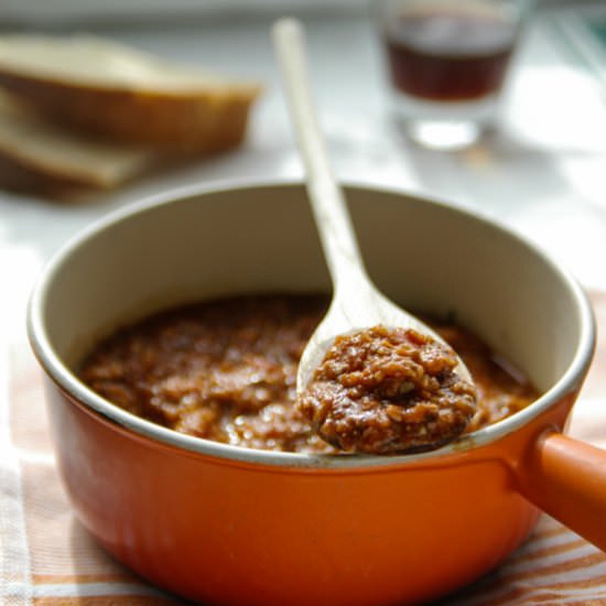 Italian vegetarian ragù - Recipe photo by asmallkitcheningenoa