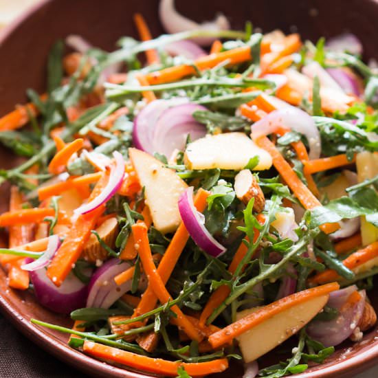 Apple Arugula Almond Salad - Recipe photo by myfoodstory