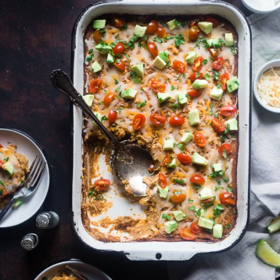 Chicken Enchilada Casserole - Recipe photo by foodfaithfitness