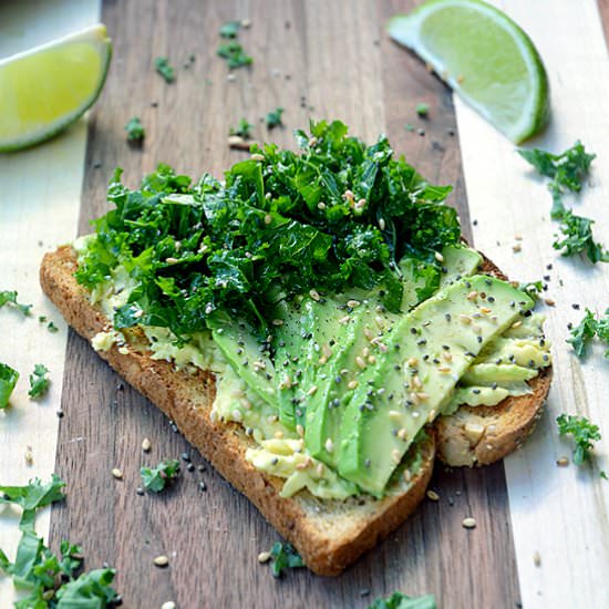 Sesame Kale Avocado Toast - Recipe photo by eatingwithemmylou