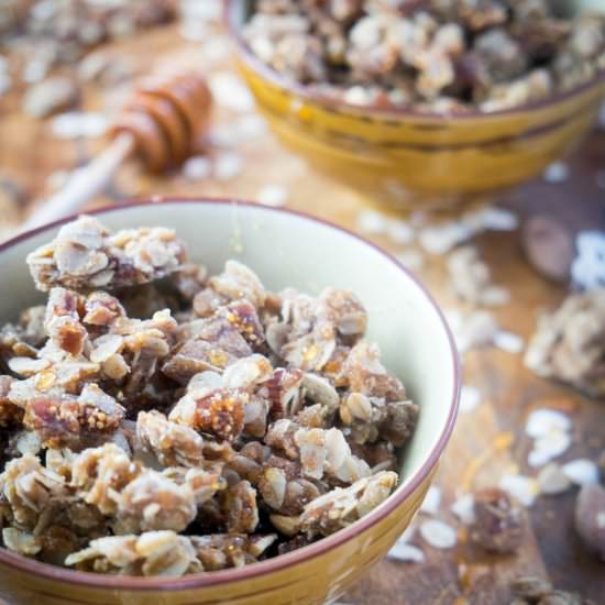 Fig & Honey Granola - Recipe photo by A Sweet Little Life