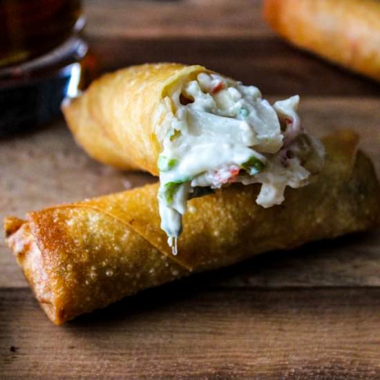 Cheesy Crab Spring Rolls - Recipe photo by pupswithchopsticks