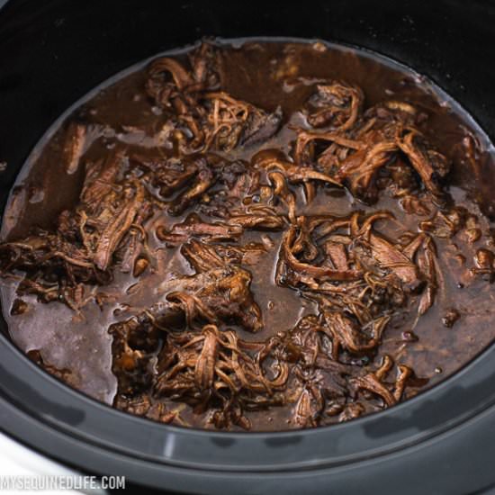 Slow Cooker Shredded Beef - Recipe photo by mysequinedlife