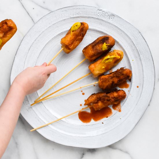 Mini Dijion Corndogs - Recipe photo by apleasantlittlekitchen