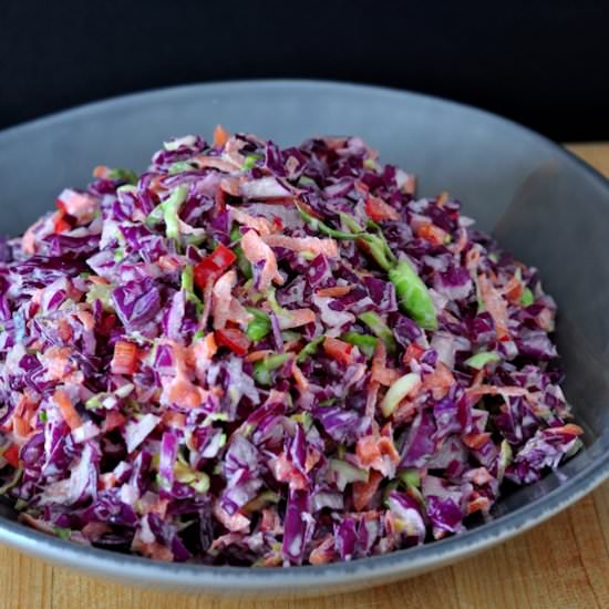 Rainbow Veggie Slaw - Recipe photo by The Creekside Cook