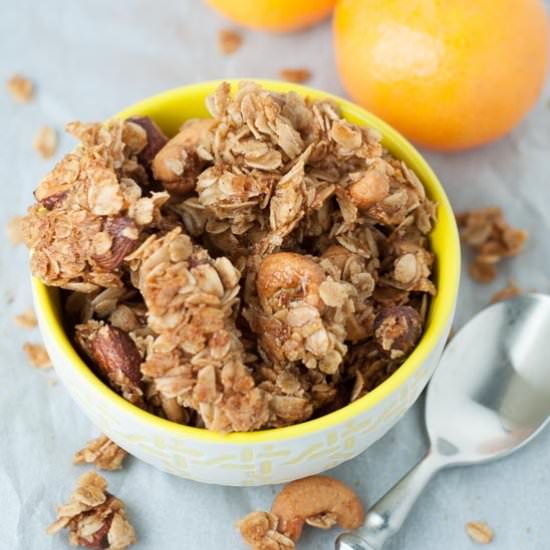 Chewy Orange Spiced Granola - Recipe photo by MamaGourmand
