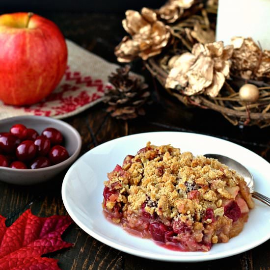 Apple Cranberry Crisp - Recipe photo by The Foodie Physician
