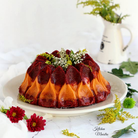 red velvet cheese cake - Recipe photo by Kitchen Maestro