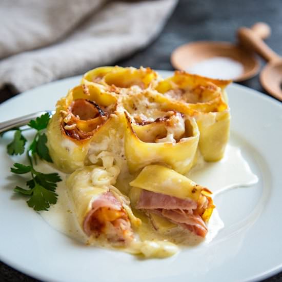 Ham and Cheese Pasta Rosettes - Recipe photo by keviniscooking
