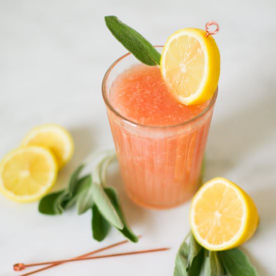 kombucha cocktail w/ pomelo + sage - Recipe photo by jojotastic