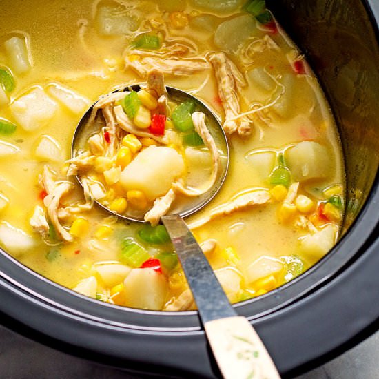 Skinny Chicken Corn Chowder - Recipe photo by Eatwell 101