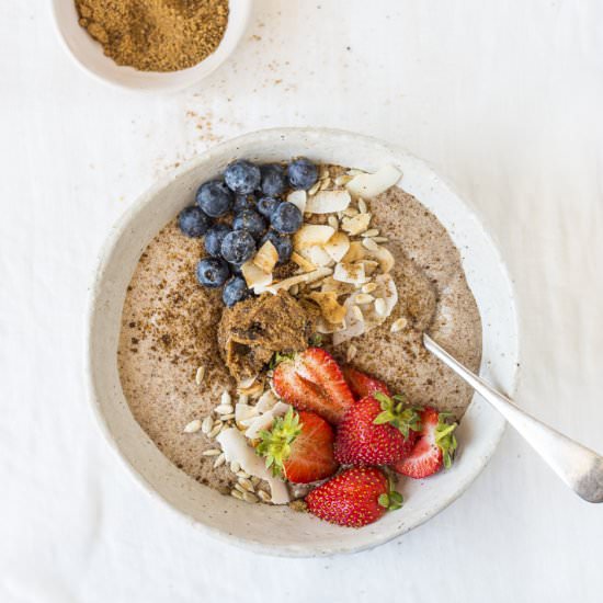 Coconut and Flaxseed Porridge - Recipe photo by heinstirred