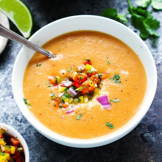 Smoky Chipotle Potato Soup - Recipe photo by platingsandpairings