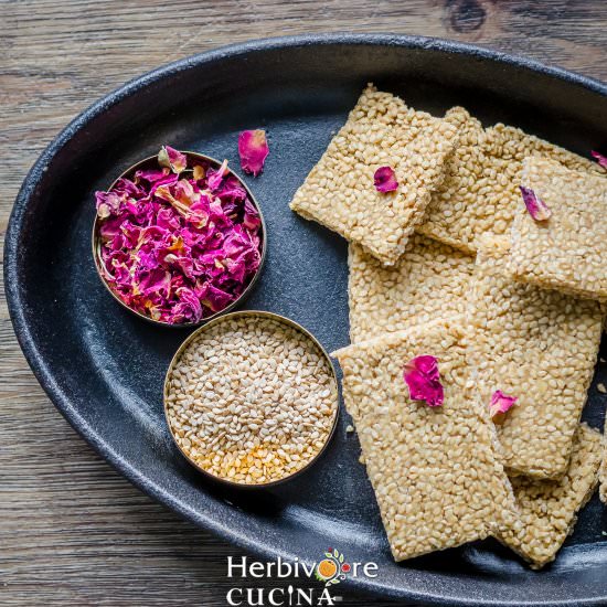 Til Chikki | Sesame Brittle - Recipe photo by Herbivore Cucina