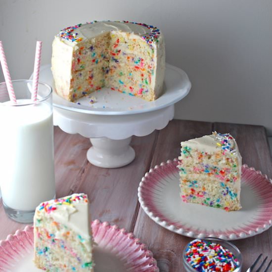 Funfetti Cake - Recipe photo by themillennialcook