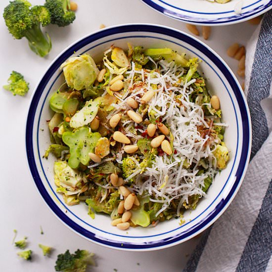 Brussels Sprout & Broccoli Salad - Recipe photo by portandfin