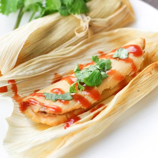 Mexican Pork Tamales - Recipe photo by veggiebalance
